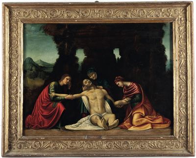 Compianto sul Cristo morto, olio su tavola, cm 73x55