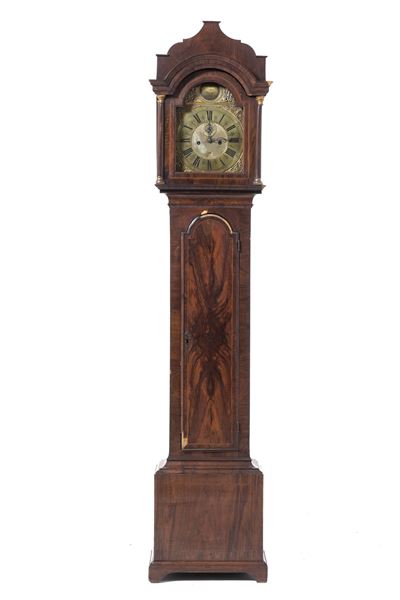 Orologio Cassalunga con Cassa in Noce di Forma Architettonica. Edward Browne, Norwich, XVIII Seco...