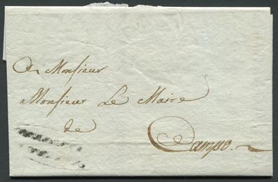 1812, Lettera da Portoferraio (isola D’elba) a Campo (corsica)