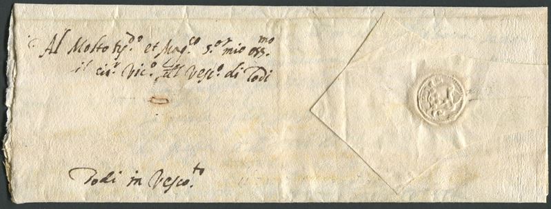1563, Lettera da Massa a Todi  - Auction Postal History and Philately - Cambi Casa d'Aste