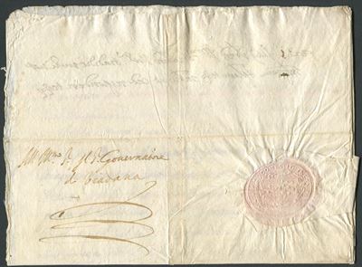 1623, Lettera per Viadana con Sigillo Cartaceo del Conte di Incisa
