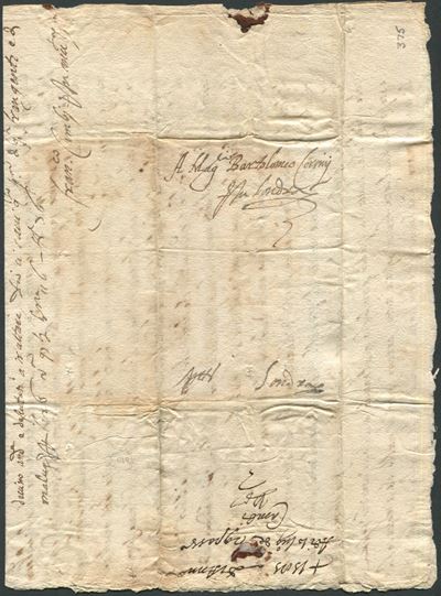 1585, Lettera da Anversa a Bartolomeo Corsini a Londra