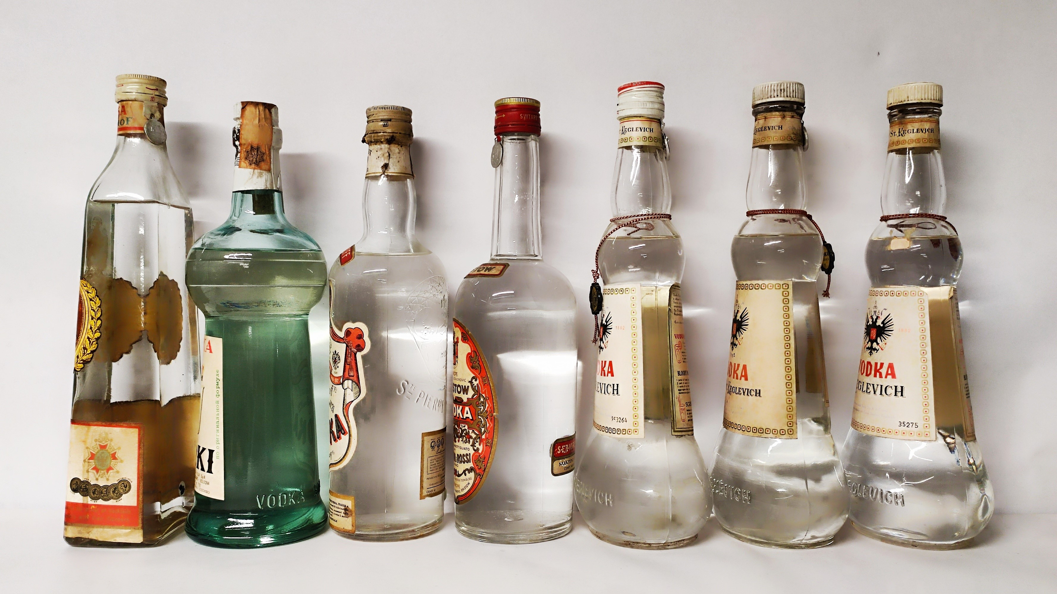Keglevich, Stefanof, Martini, Smirnoff, Vodka