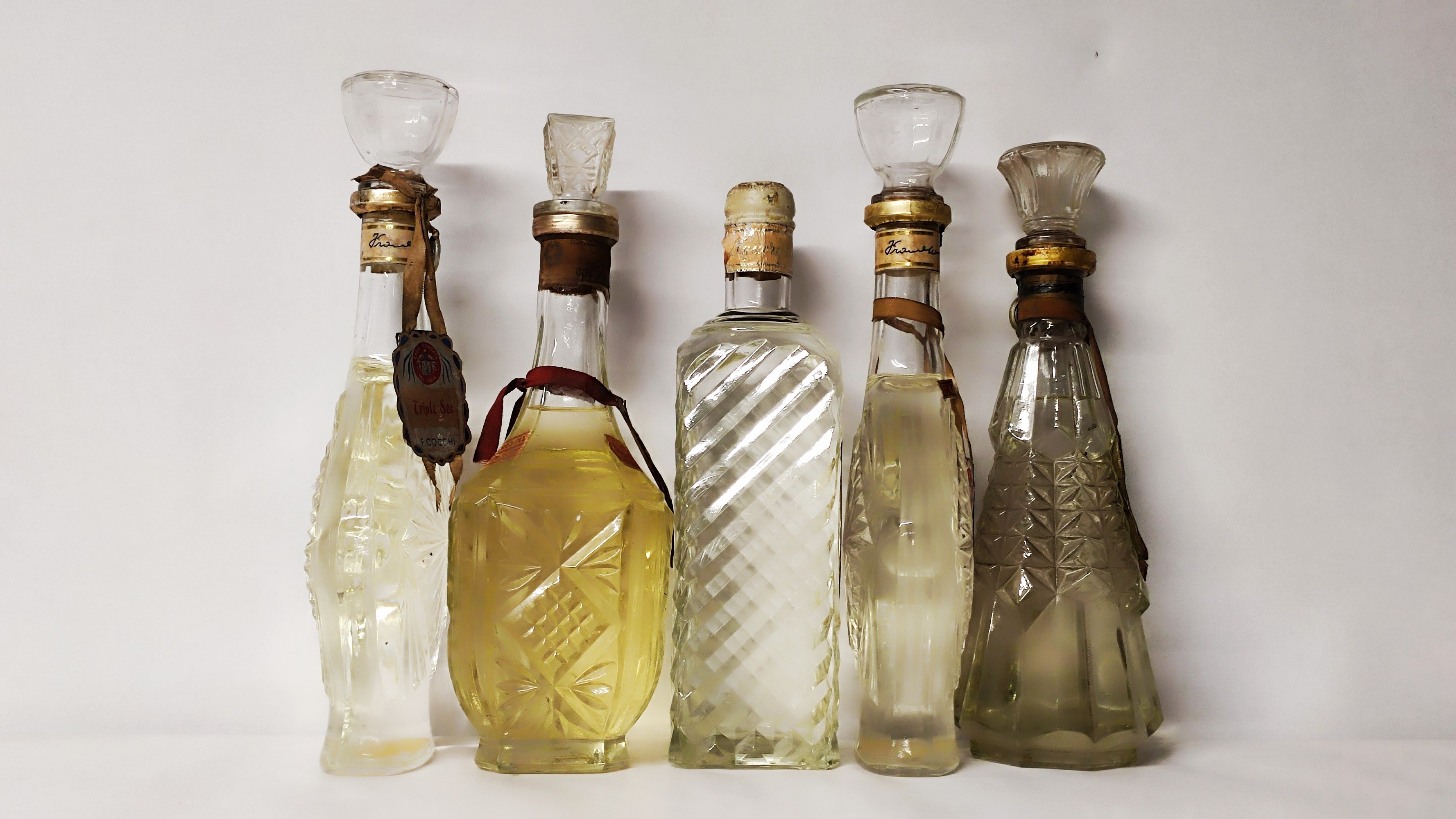 Decanter Bardi, Ape, Cocchi, Triple Sec Liquori