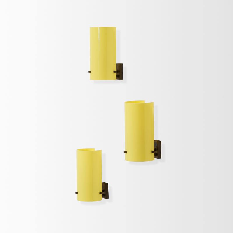 Tito Agnoli : Tre lampade a parete  - Asta Design - Cambi Casa d'Aste