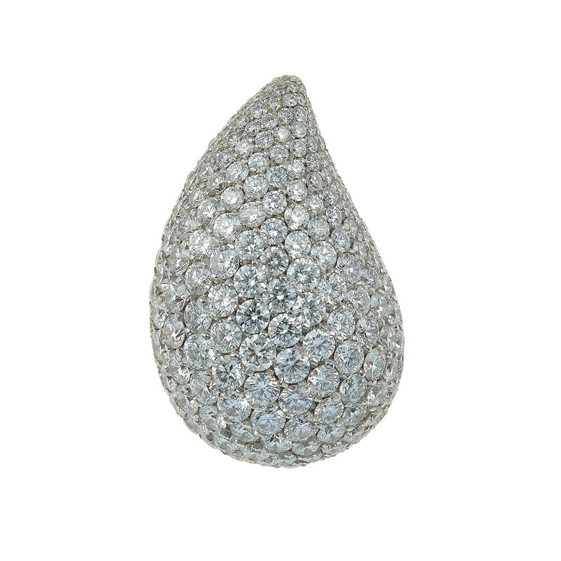 Single diamond and gold "Gocce" earring. Signed Vhernier  - Auction Fine Jewels - Cambi Casa d'Aste