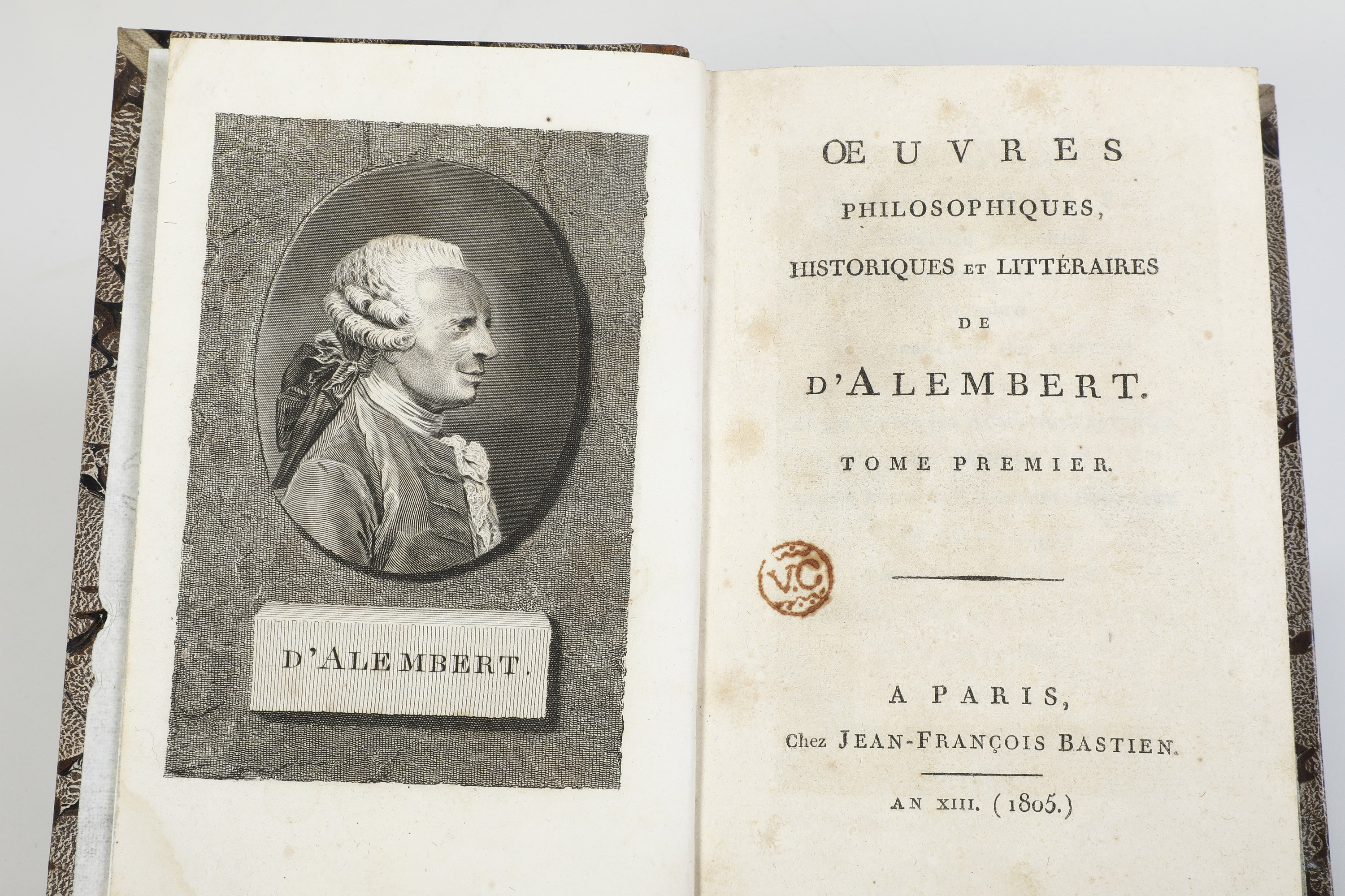 Jean Baptiste le Rond D'alembert Oeuvres Philosophiques, Historiques Et Litteraires De D'alembert...