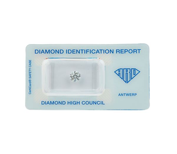 Brilliant-cut diamond weighing 1.01 carats, color G, clarity IF, fluorescence none. Gemmological Report HRD Antwerp n. 10010688047