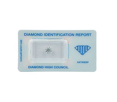 Diamante Taglio Rotondo a Brillante di Ct 1.01, Colore H, Caratteristiche Interne If, Fluorescenz...