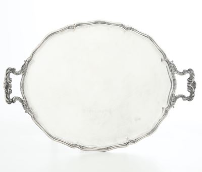 Vassoio Biansato. Argenteria Italiana del XX Secolo