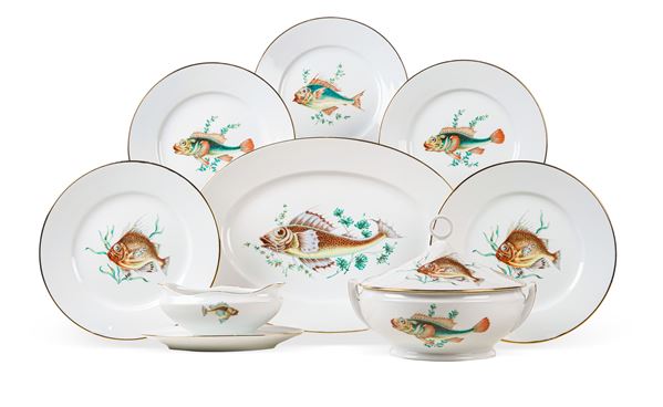 Servizio da pesce Doccia, Manifattura Richard Ginori, seconda metà del XX secolo 