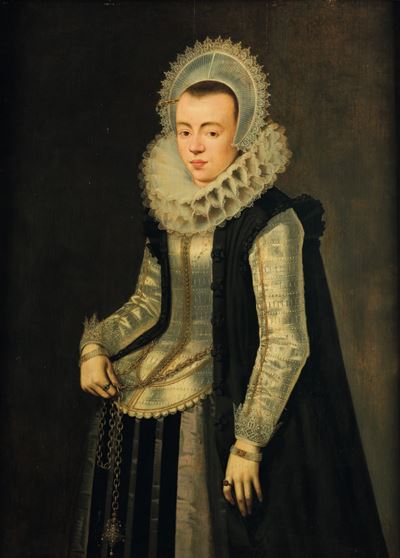Ritratto di giovane dama, olio su tavola