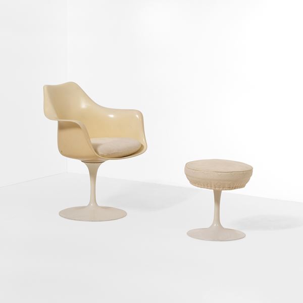 Sedia con pouf mod. Tulip