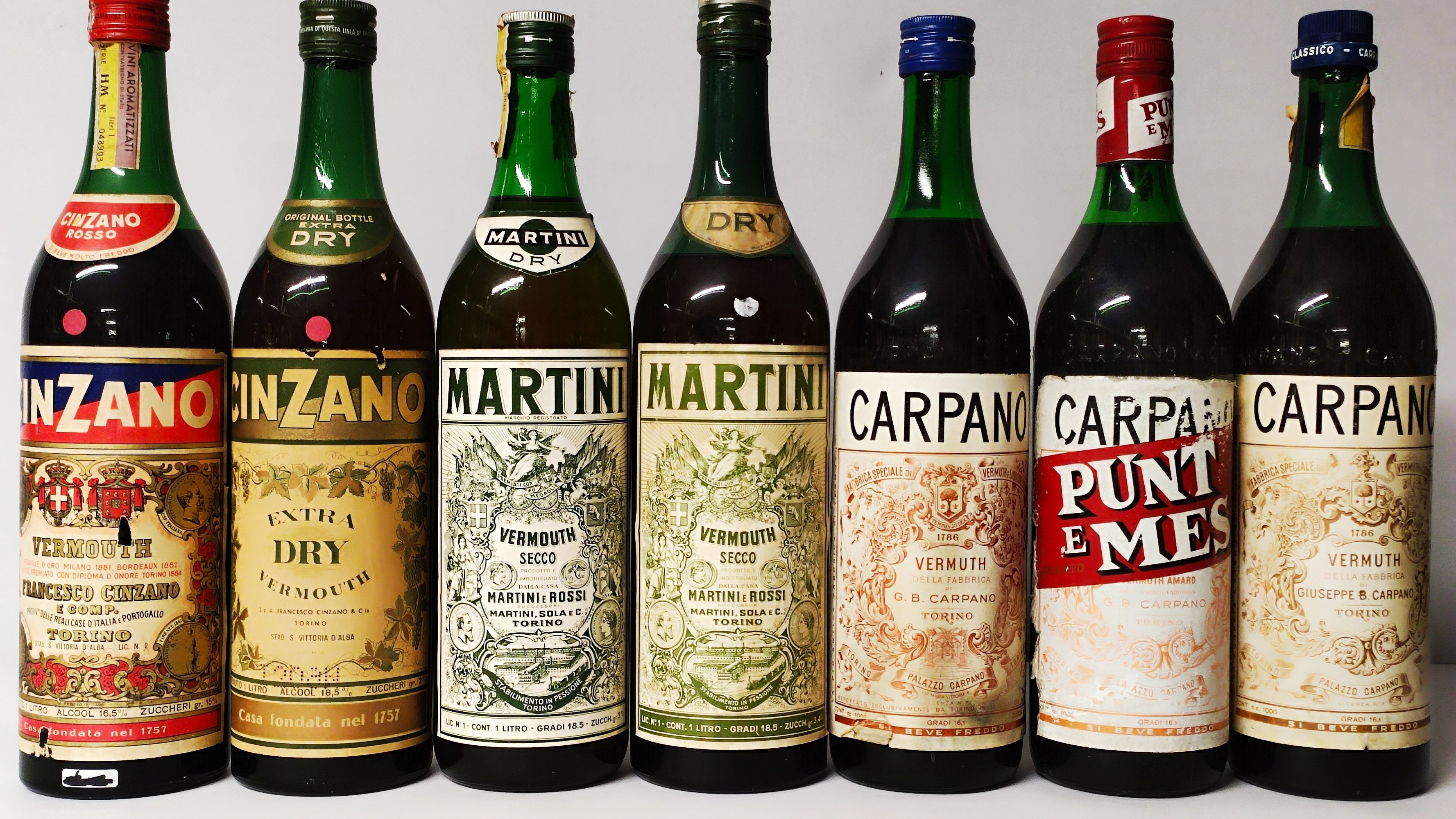 Cinzano, Martini, Carpano, Vermouth Italiani