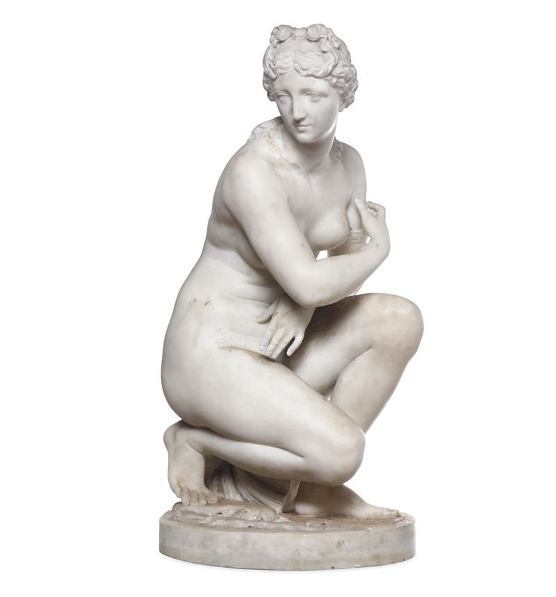 Afrodite accovacciata. Arte neoclassica del XVIII-XIX secolo  - Asta Dimore Italiane - Cambi Casa d'Aste