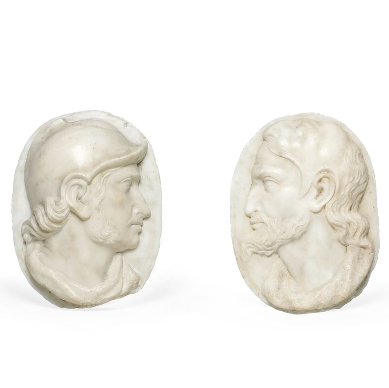 Profili di guerriero. Arte barocca italiana (Veneto ?), XVII secolo  - Asta Dimore Italiane - Cambi Casa d'Aste