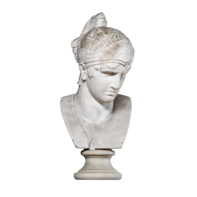 Testa di Achille. Scultore del XIX secolo  - Asta Dimore Italiane - Cambi Casa d'Aste