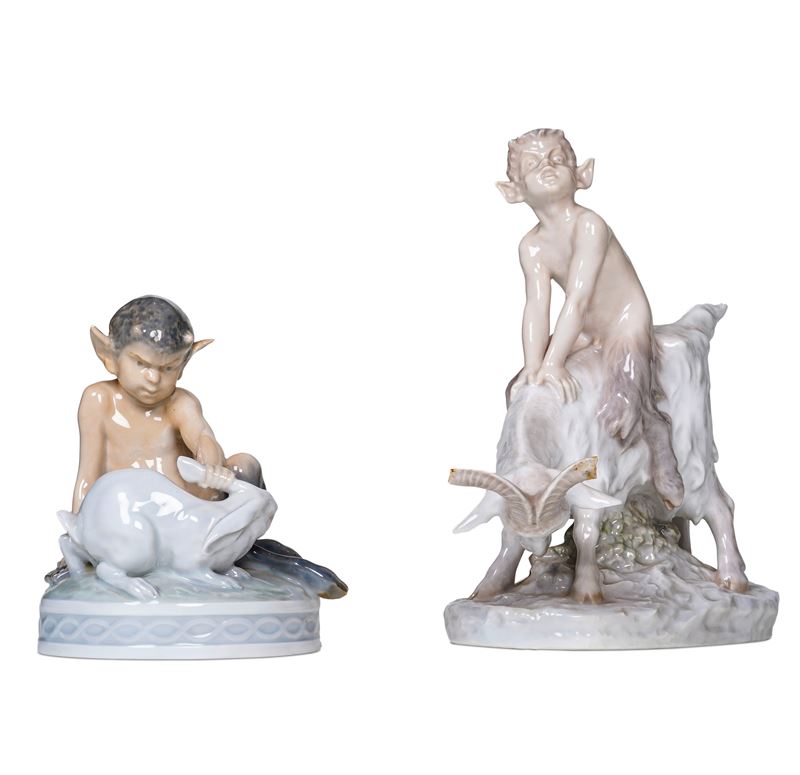 Due figurine  Danimarca, Manifattura Royal Copenhagen, primi del XX secolo e 1959  - Auction Italian Mansions - Cambi Casa d'Aste