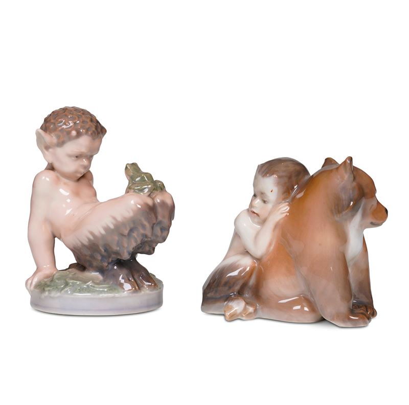 Due figurine  Danimarca, Manifattura Royal Copenhagen, inizio del XX secolo e 1975-79  - Auction Italian Mansions - Cambi Casa d'Aste