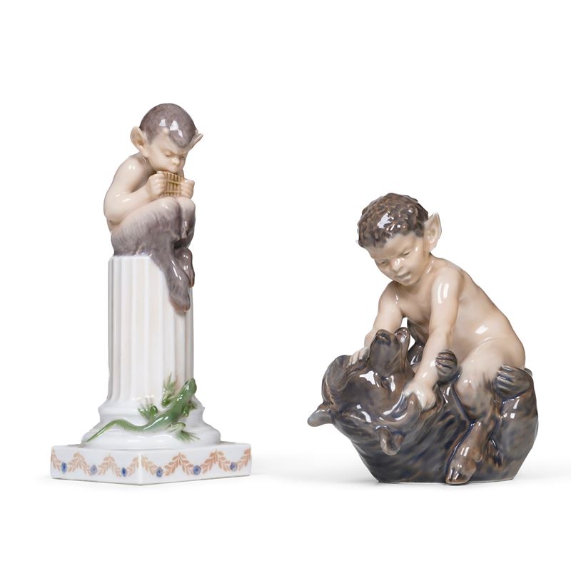 Due figurine Danimarca, Manifattura Royal Copenhagen, XX secolo  - Auction Italian Mansions - Cambi Casa d'Aste