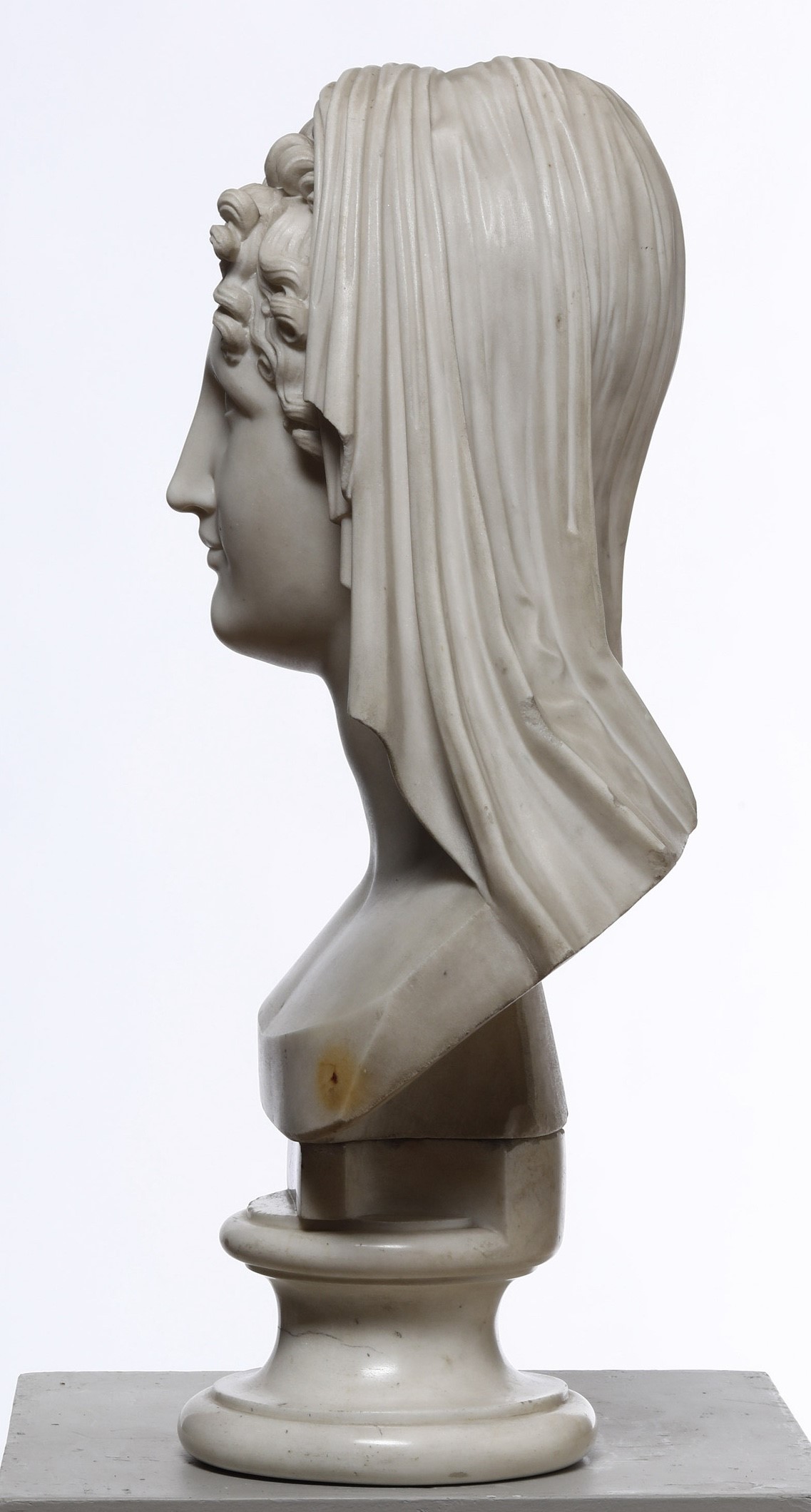 Ritratto Ideale (testa Muliebre Velata). Arte Neoclassica Italiana, Ambito di Lorenzo Bartolini (...