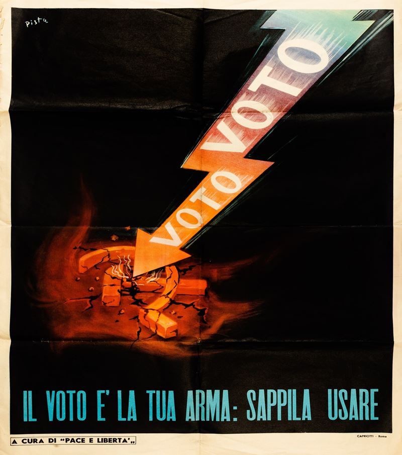 Pista : Il voto è la tua arma  - Auction POP Culture and Vintage Posters - Cambi Casa d'Aste