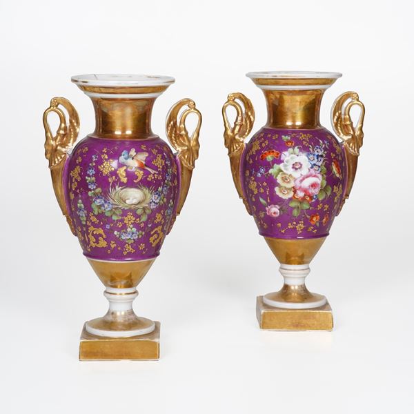 Coppia di vasi. Francia, primi del XX secolo.