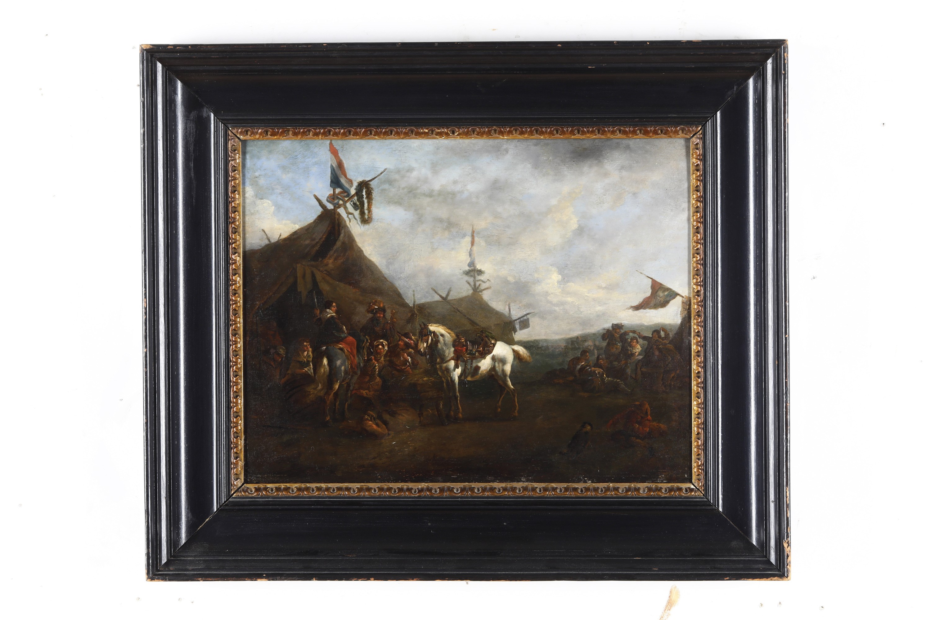 Philips Wouwerman - Accampamento con Soldati e Contadini