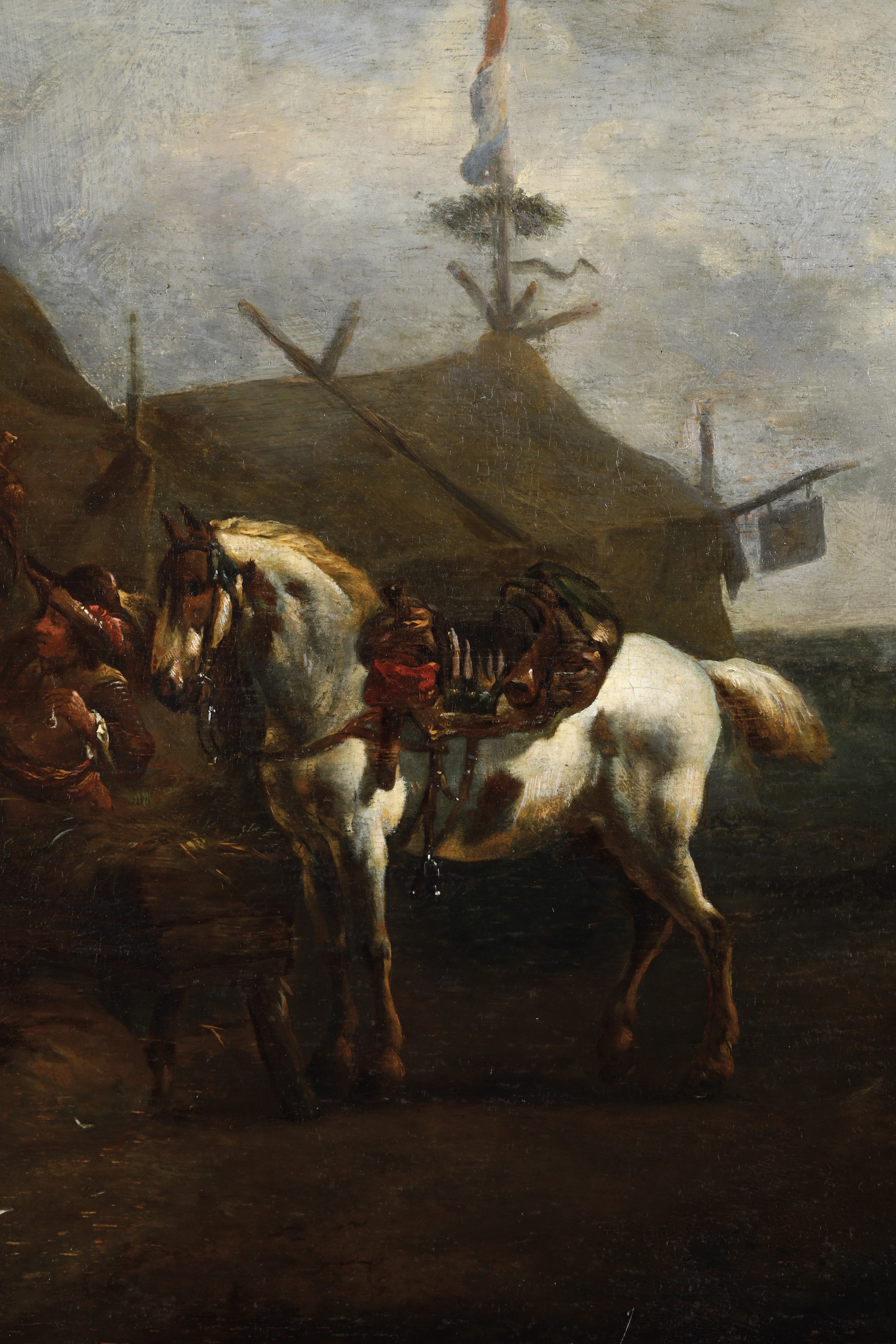 Philips Wouwerman - Accampamento con Soldati e Contadini