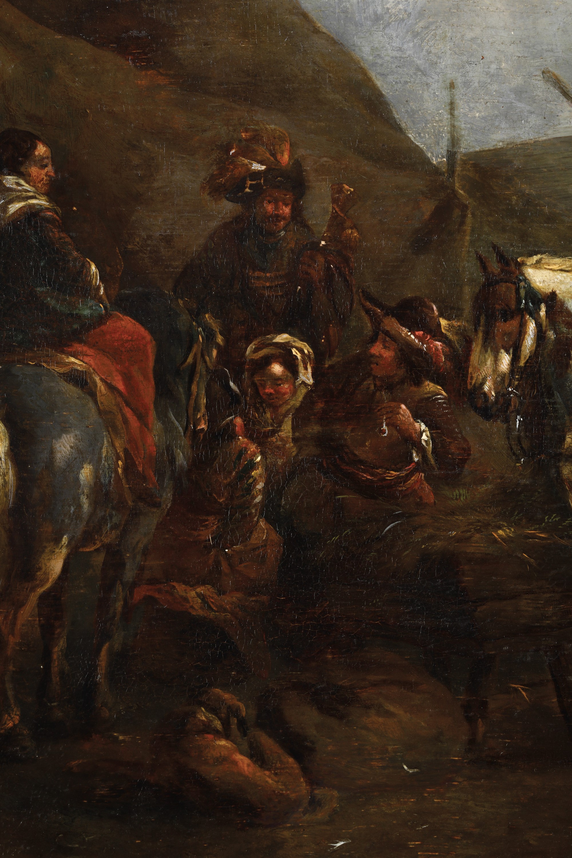 Philips Wouwerman - Accampamento con Soldati e Contadini