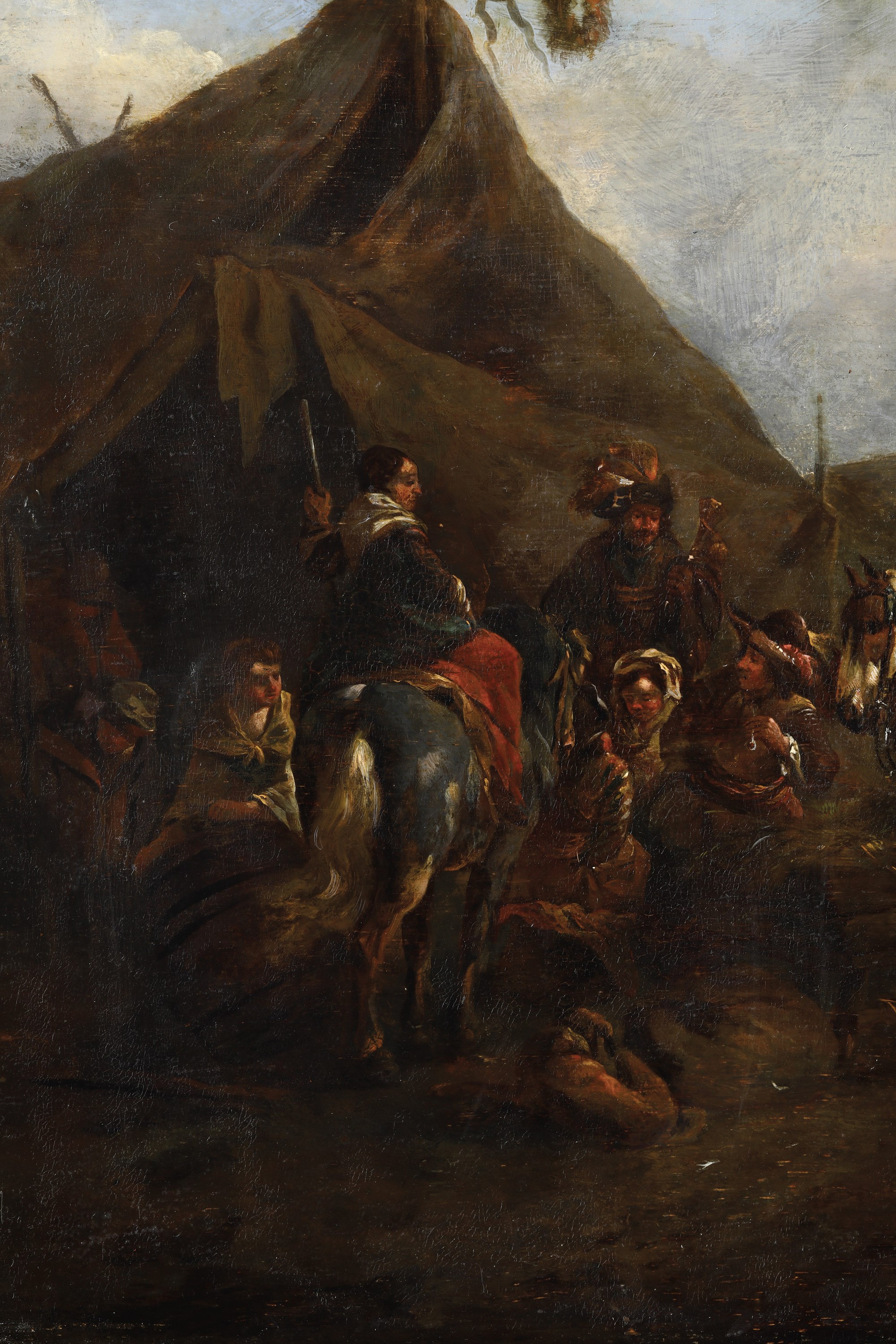 Philips Wouwerman - Accampamento con Soldati e Contadini