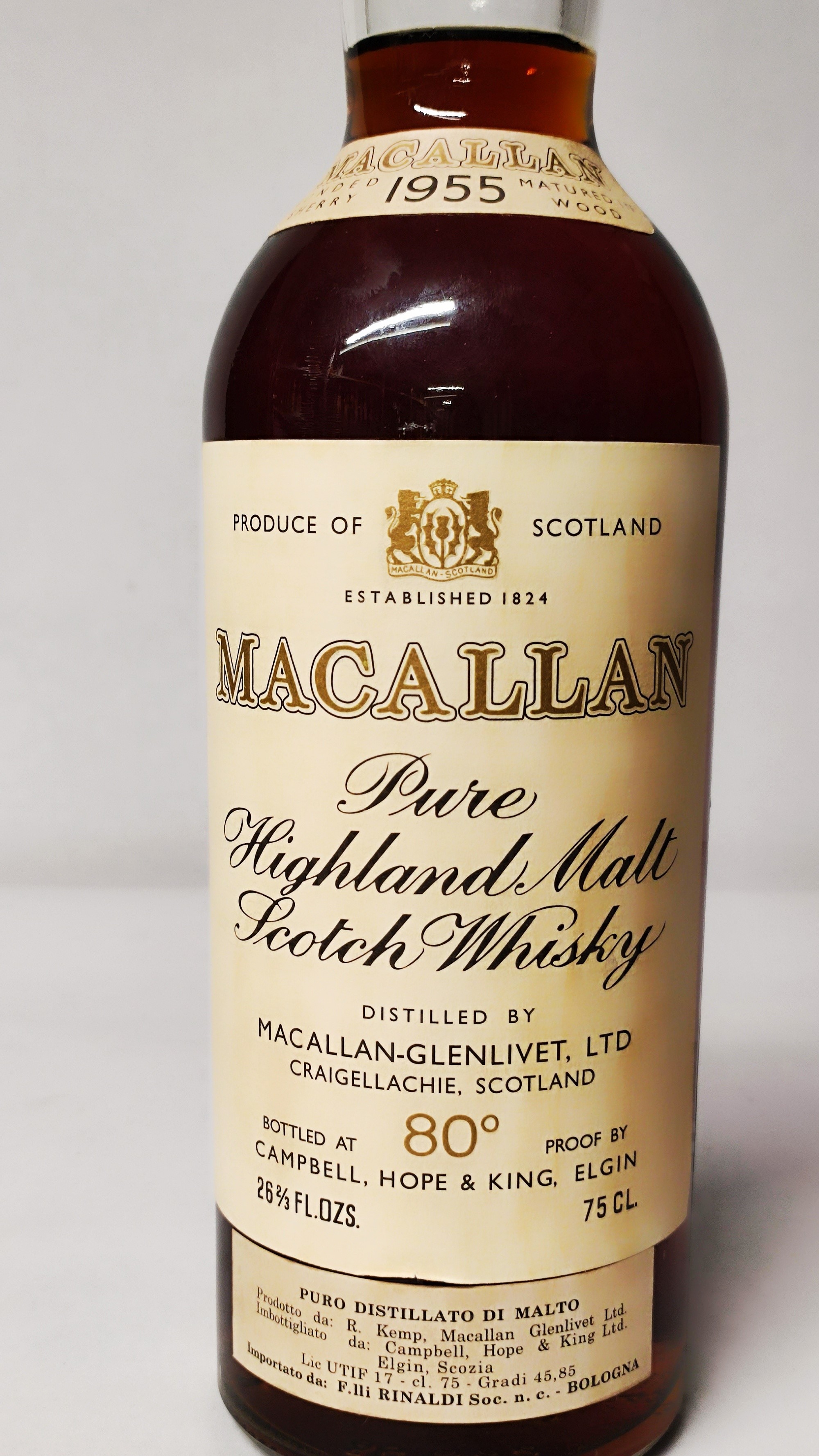 Macallan 1955, Pure Highland Malt Whisky