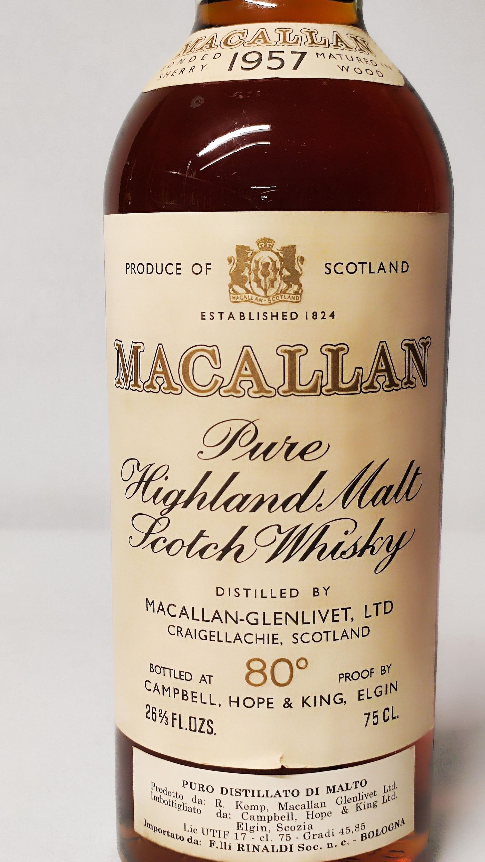 Macallan 1957, Pure Highland Malt Whisky