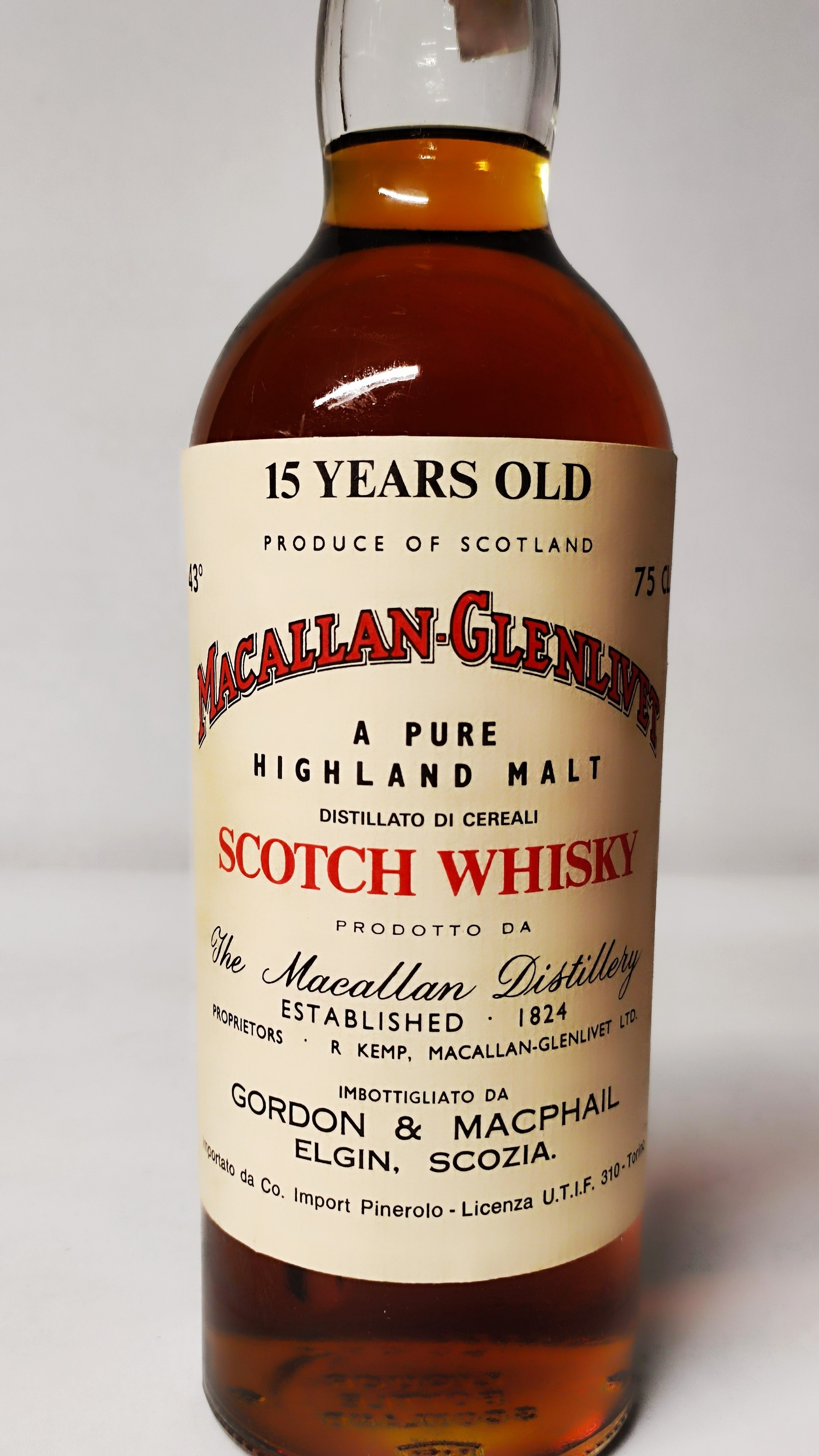 Macallan Glenlivet 15 Years, Pure Malt Whisky