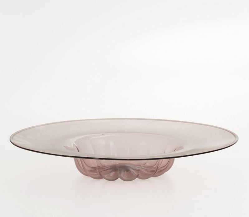 Piatto in vetro. Murano, anni '20 del XX secolo  - Asta Antiquariato del XX secolo - Cambi Casa d'Aste