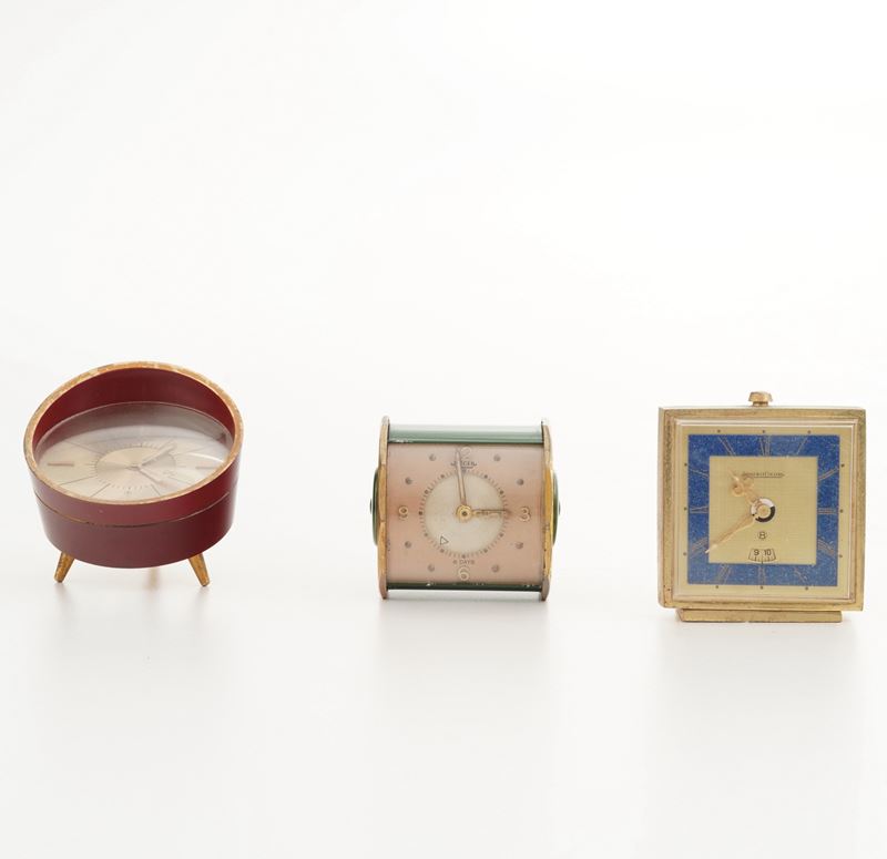 Lotto di tre sveglie Jaeger Le Coultre  - Auction Antiquariato - Cambi Casa d'Aste