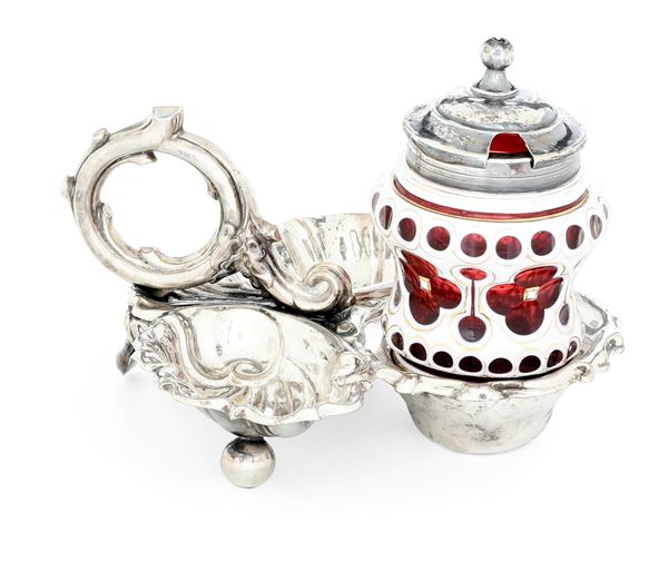 Saliera e senapiera. Impero austro ungarico XIX secolo