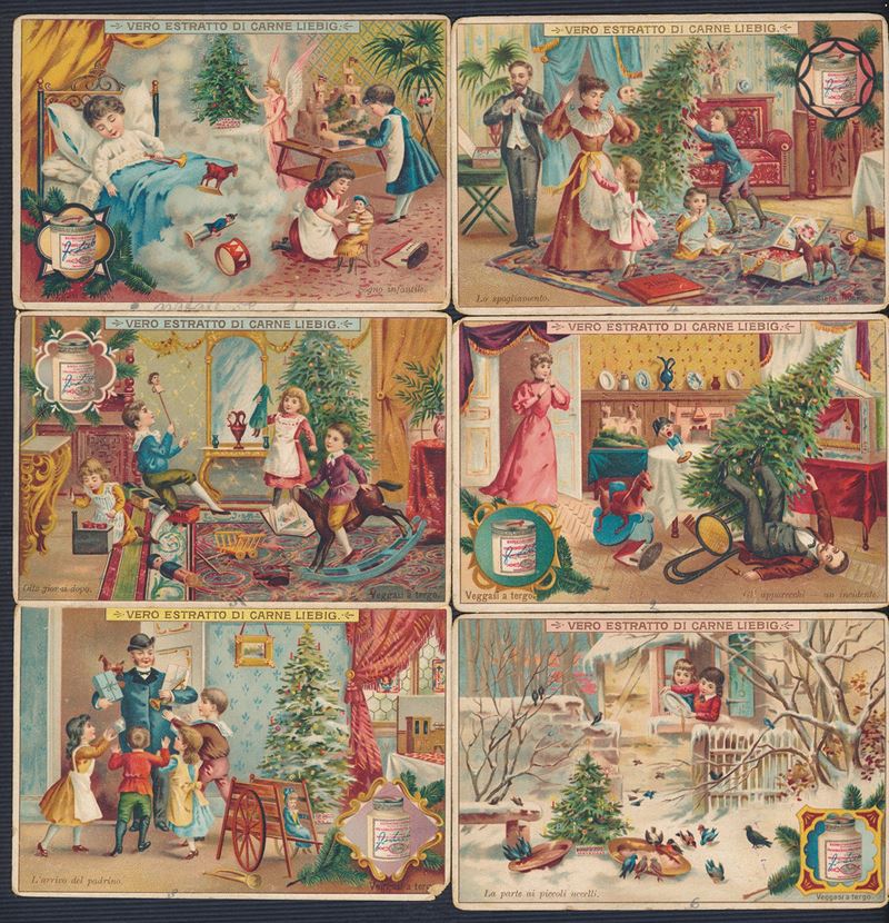1896 - Figurine Liebig - Serie “Natale (albero)” (Sang. 484)  - Asta Storia Postale e Filatelia - Cambi Casa d'Aste