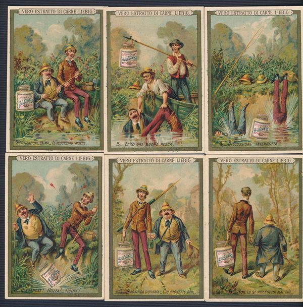 1887 - Figurine Liebig - Serie “ Pescatori ridicoli” (Sang. 203)