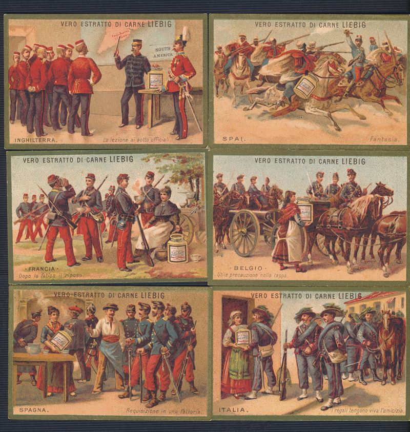 1883/85 - Figurine Liebig - Serie “Soldati di vari eserciti” (Sang. 124)  - Asta Storia Postale e Filatelia - Cambi Casa d'Aste
