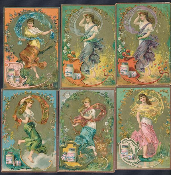 1891 - Figurine Liebig - Serie “Geni o silfidi con velo” (Sang. 308)