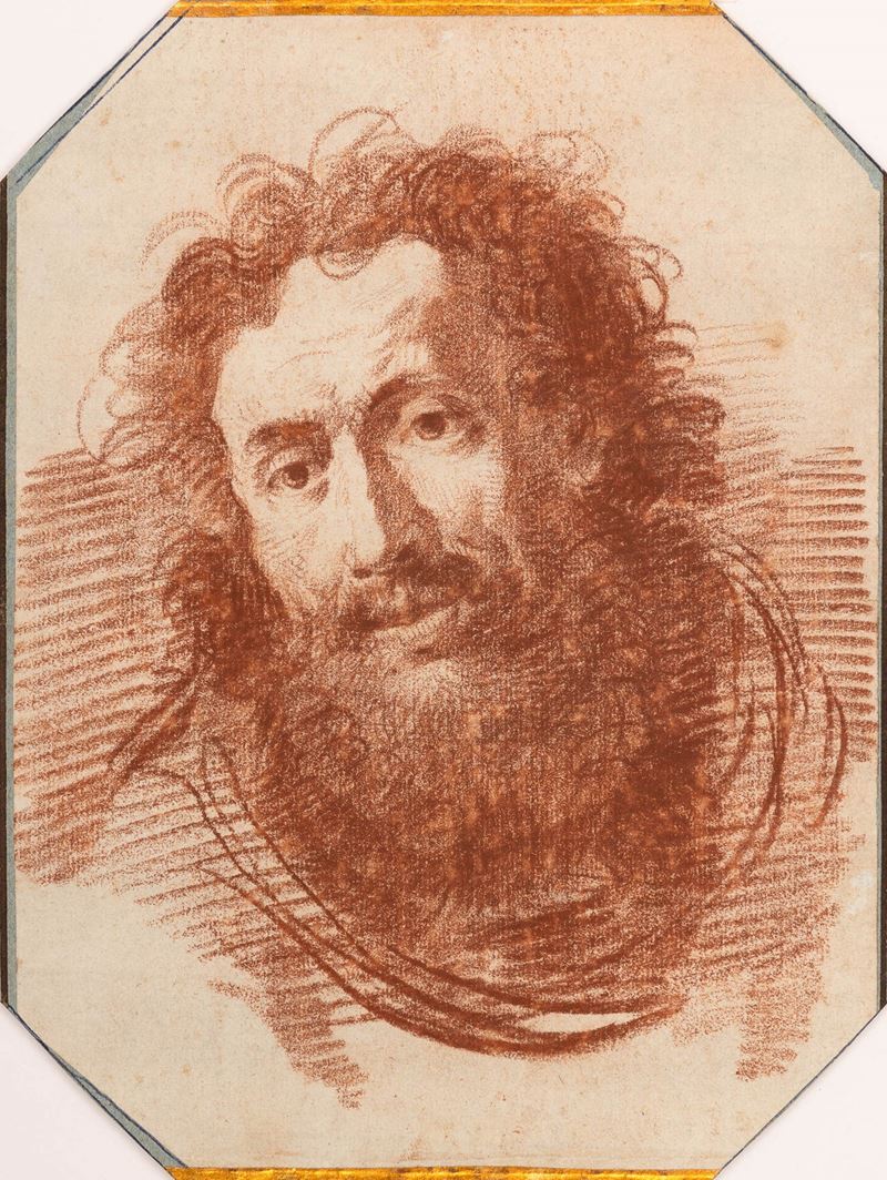 Benigno Bossi : Testa virile  - matita rossa su carta - Auction Antique Drawings - I - Cambi Casa d'Aste