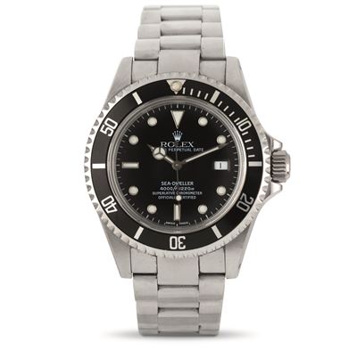 Seadweller Ref 16600 in Acciaio con Ghiera Girevole e Valvola di Scappamento Dell'elio Accompagna...