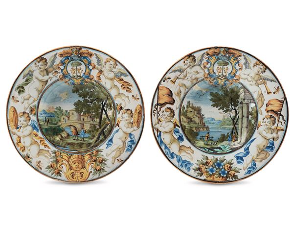Due piatti  Castelli, Carmine Gentili, 1700 circa 