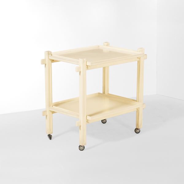 Carrellino di servizio a doppio ripiano