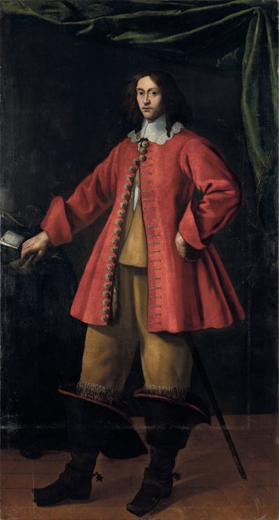 Ritratto di nobiluomo in abiti alla spagnola, olio su tela