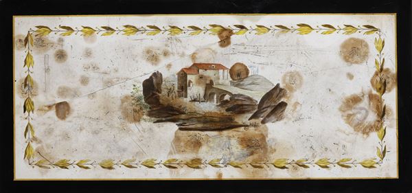 Piano in scagliola dipinta, XIX secolo