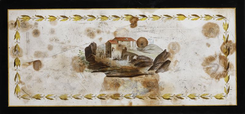 Piano in scagliola dipinta, XIX secolo  - Asta Antiquariato - Cambi Casa d'Aste