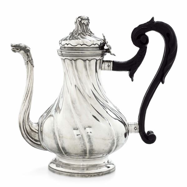 Importante caffettiera. Genova, marchio della "Torretta" per l'anno (1)762.