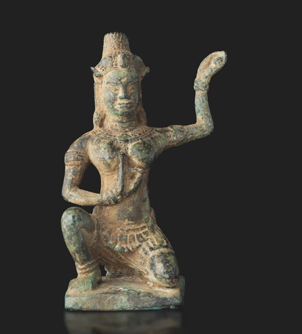 Figura di divinità in bronzo, Indonesia, XII secolo